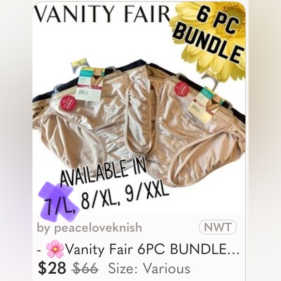 - 🌸Vanity Fair 6PC BUNDLE Bikinis - Picture 1 of 9
